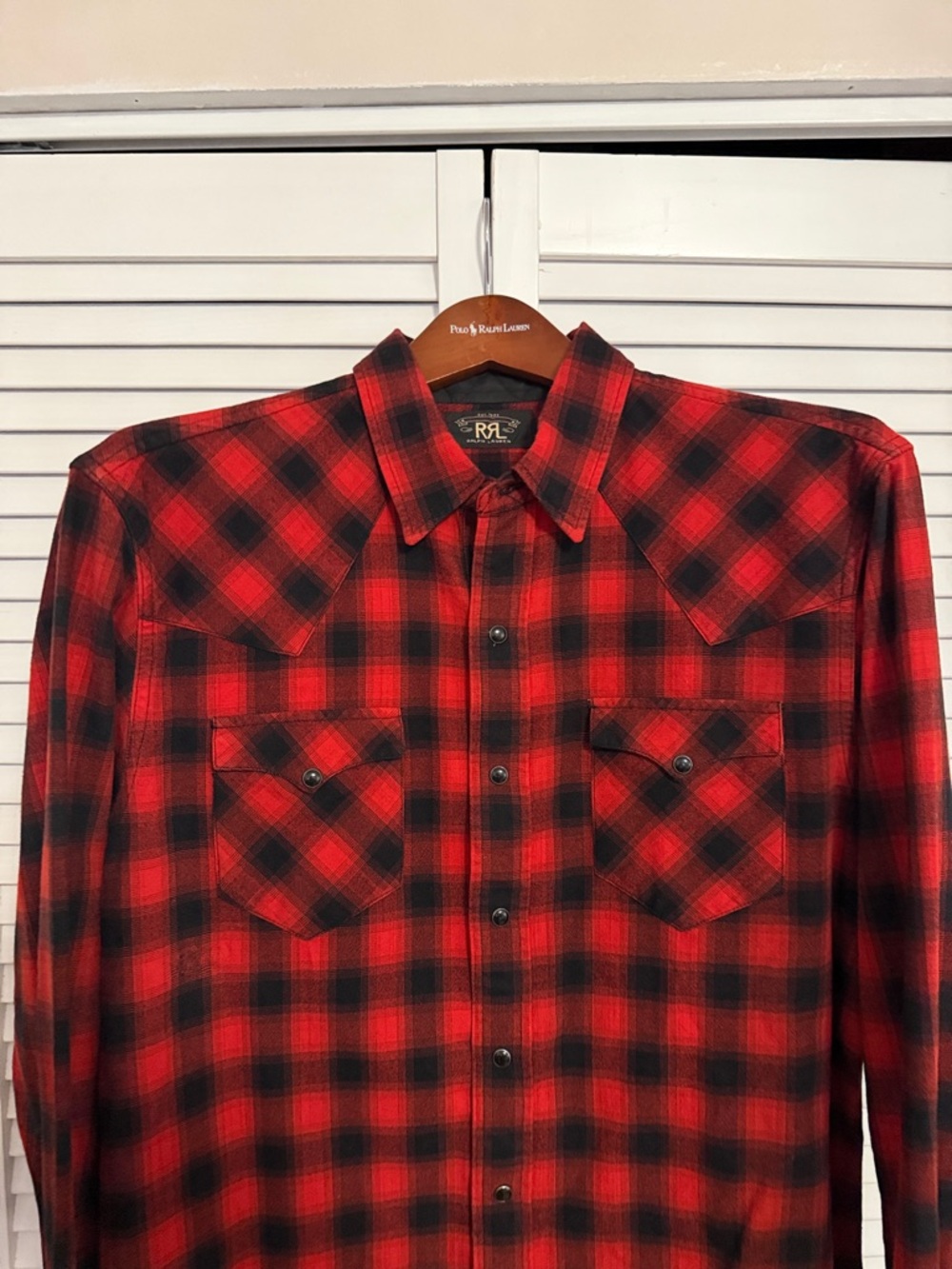 Ralph Lauren Double RL Red and Black Plaid Button-Down Shirt